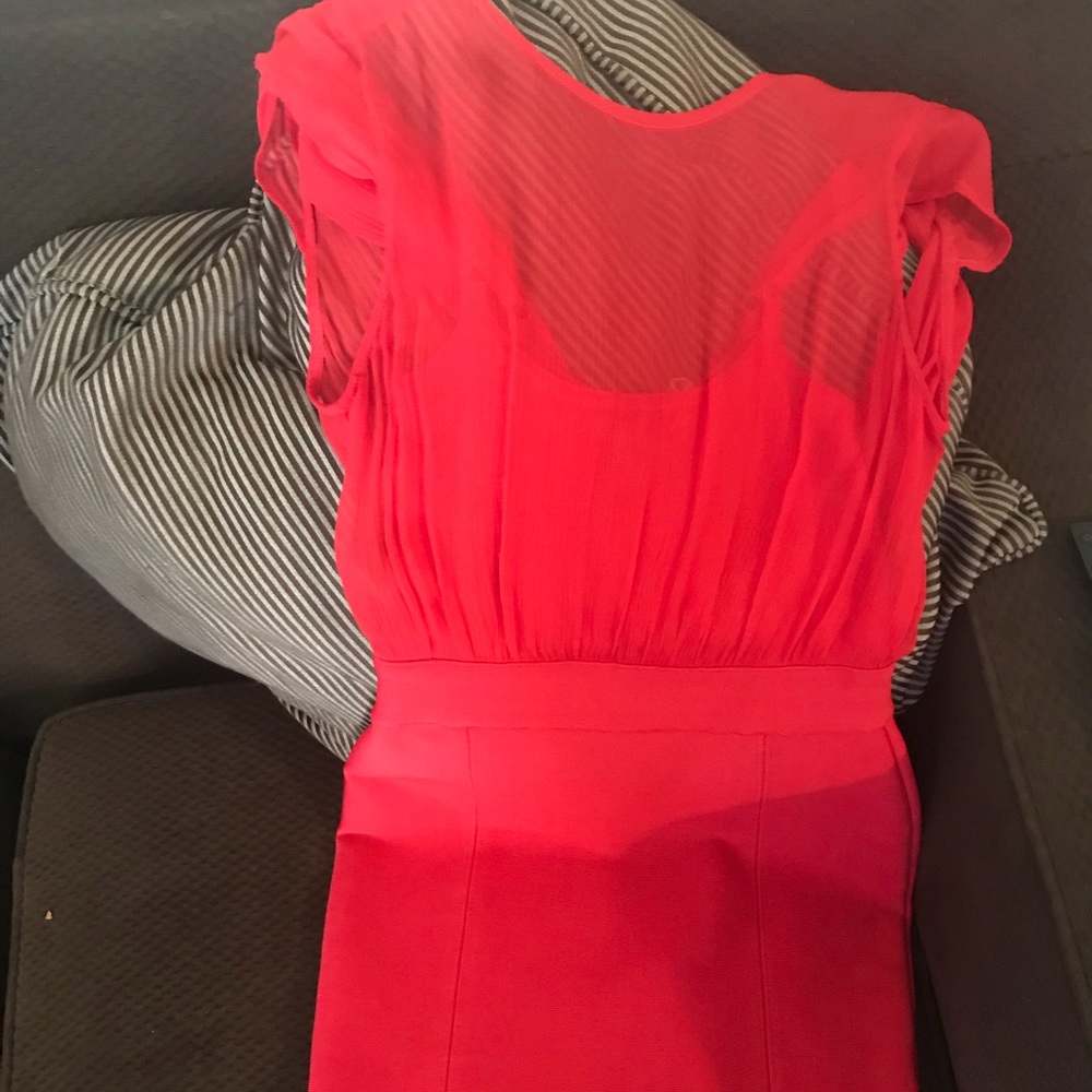 Red midi dress never used